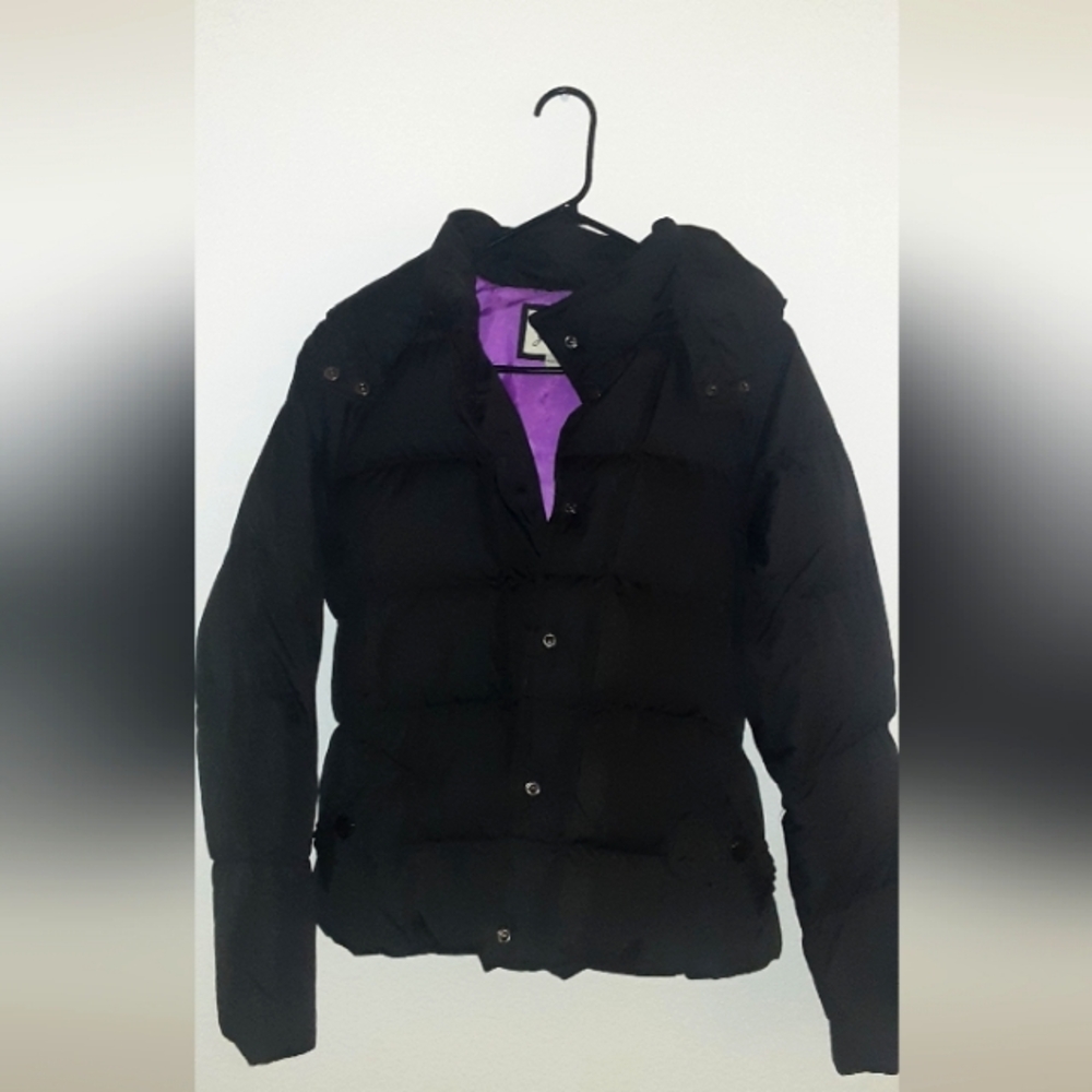 XL Black Juniors Puffer/Hooded Jacket